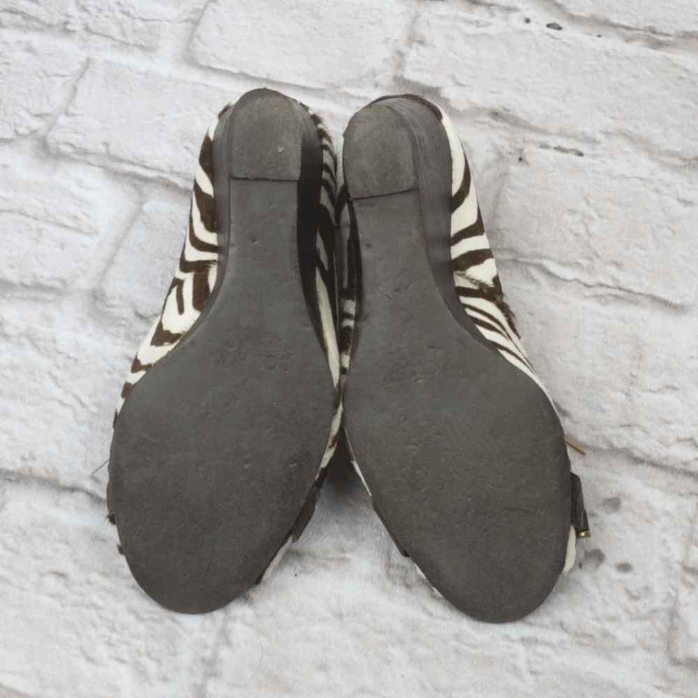 J. Crew Women's Leather Cow Hide Wedge Peeptoe size 6 - Picture 7 of 7
